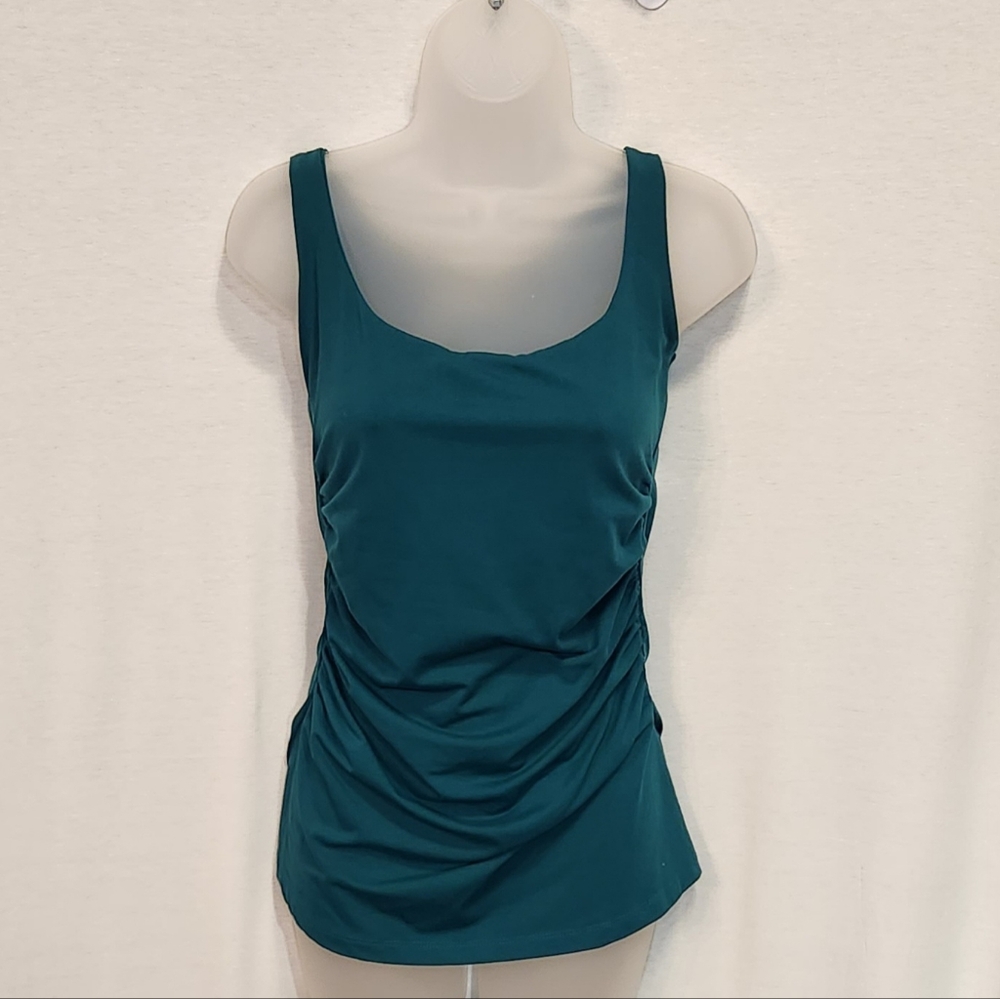 Susana Monaco green sleeveless top Sz L
